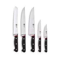 Richardson Cheffield - Bloque de cuchillos Velocity de 5 piezas con afilador - negro Juego de cuchillos con bloque Richardson Sheffield