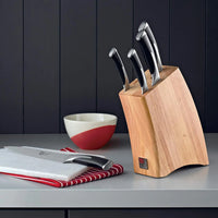 Richardson Sheffield - Bloque de cuchillos KYU de 5 piezas - Madera Juego de cuchillos con bloque Richardson Sheffield