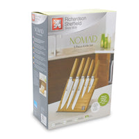 Richardson Sheffield - Juego de cuchillos Nomad de 5 piezas con bloque magnético - Juego de cuchillos de bambú con bloque Richardson Sheffield