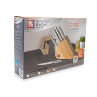 Richardson Sheffield - Juego de cuchillos Sense de 5 piezas con bloque - Juego de cuchillos de madera con bloque Richardson Sheffield