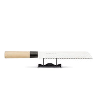 Satake - Cuchillo de pan japonés Madera de Magnolia 24 cm Cuchillos de cocina Satake