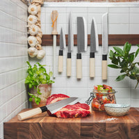 Satake - Cuchillo de cocinero japonés Madera de Magnolia 21 cm Cuchillo de cocinero Satake