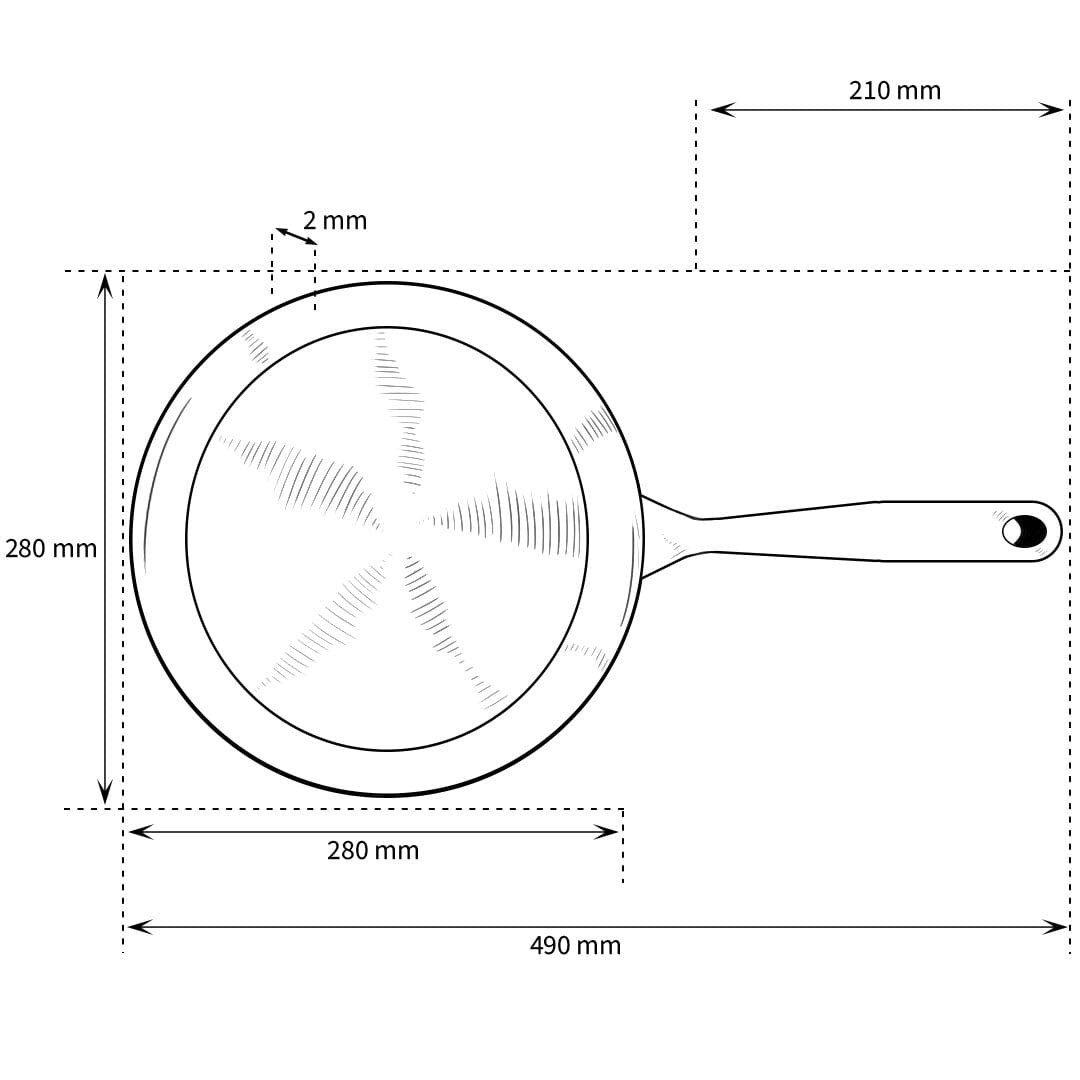 Satake - Sartén 28 cm revestimiento antiadherente Sartén Satake