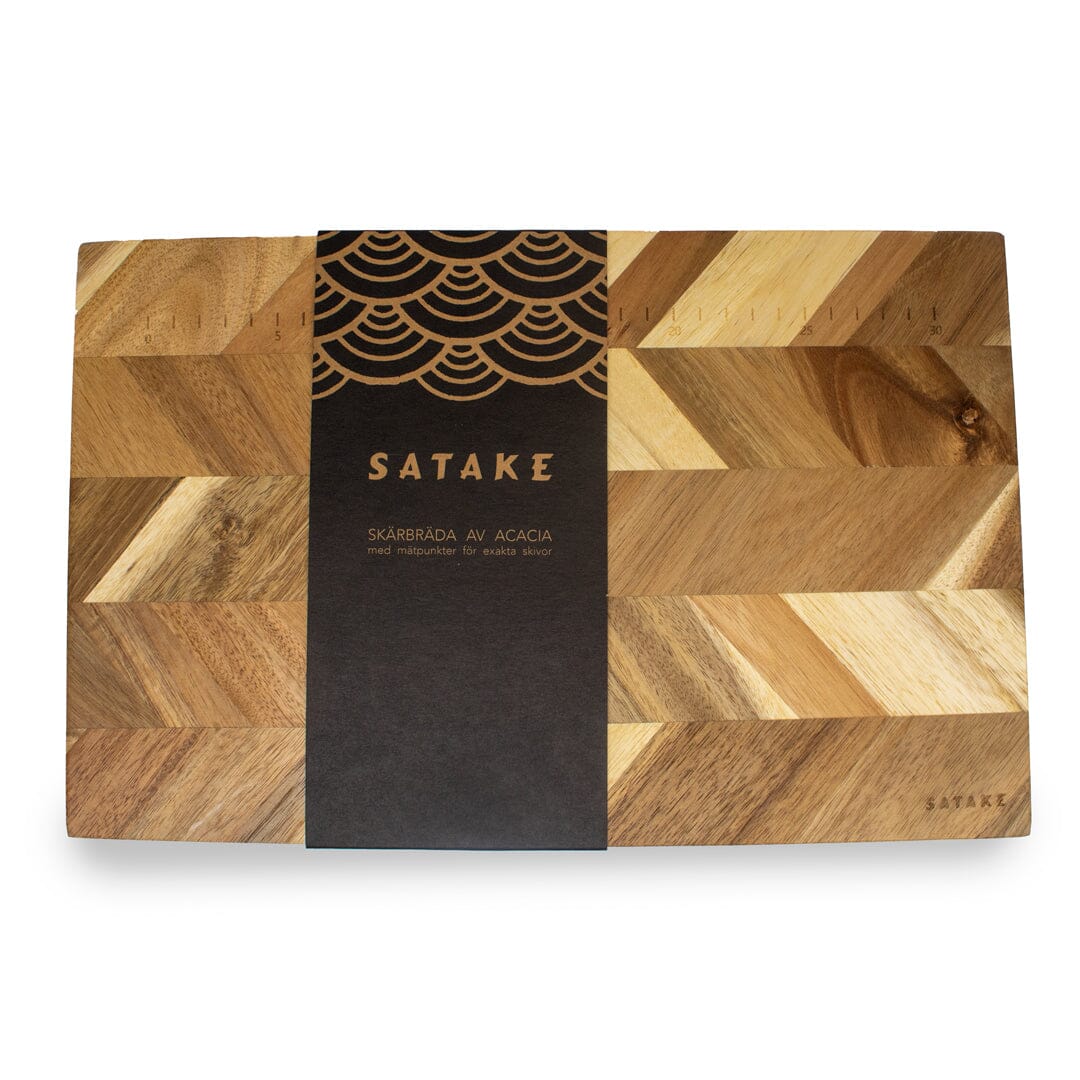 Satake - Tabla de cortar de lujo Madera de acacia Tabla de cortar de madera Satake