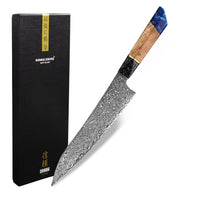 Edición especial - Joyas de zafiro epoxi - Cuchillo de chef de 23 cm Shinrai Japón