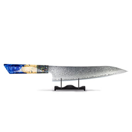 Joyas Epoxi Zafiro - Cuchillo Chef Damasco 23 cm - Edición Especial Edición especial - Joyas de epoxi de zafiro - Cuchillo de chef Shinrai Japón 23 cm