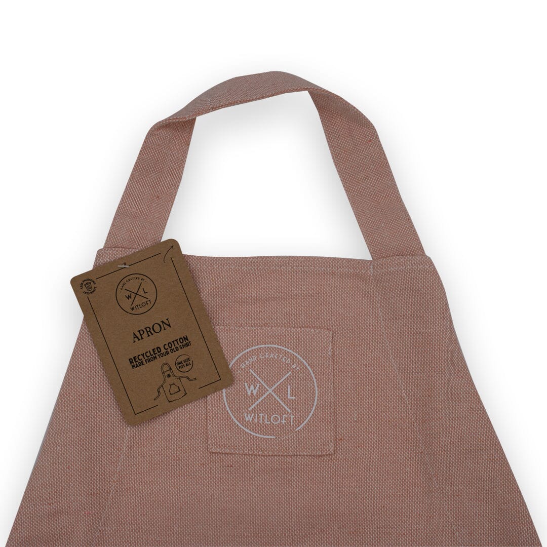 Witloft - Delantal de algodón reciclado - Delantal de algodón color salmón Witloft