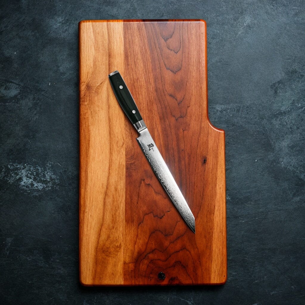 Cuchillo fileteador / cuchillo para sushi Yaxell Ran 25,5 cm Acero inoxidable damasco de 69 capas con mango de lona-micarta Yaxell