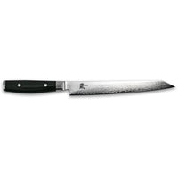 Cuchillo fileteador / cuchillo para sushi Yaxell Ran 25,5 cm Acero inoxidable damasco de 69 capas con mango de lona-micarta Yaxell
