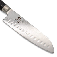 Santoku japonés Yaxell Ran de 16,5 cm con hoyuelos Yaxell