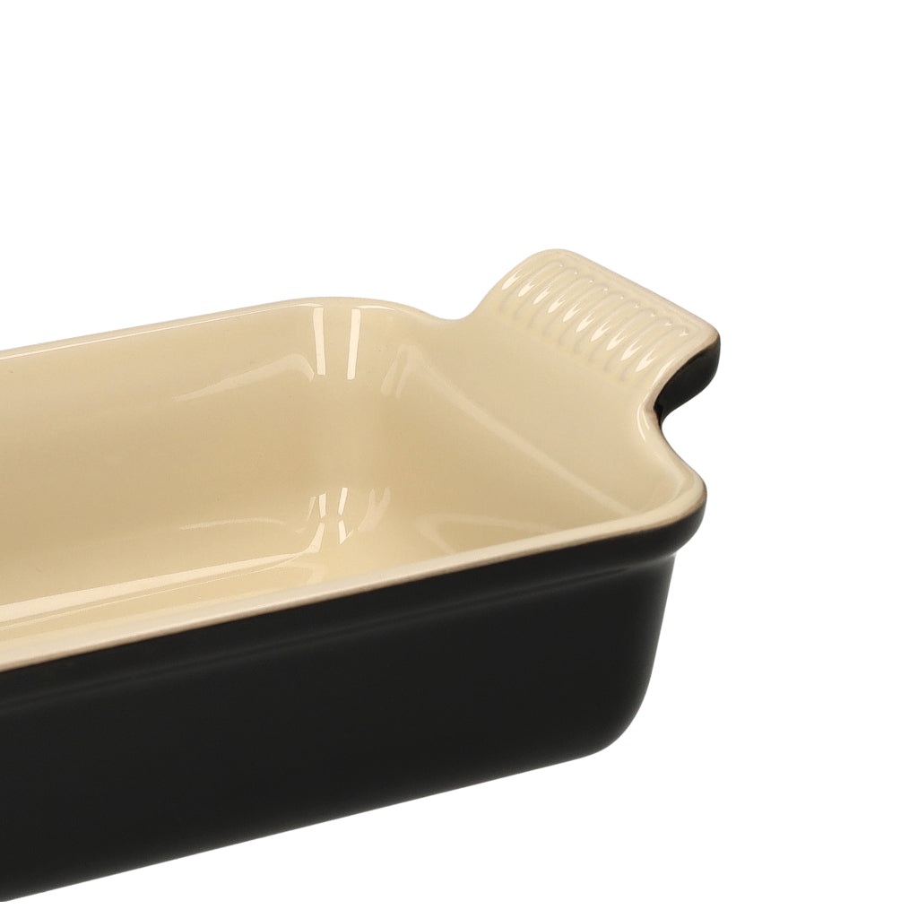 LeCreuset - Fuente de horno rectangular Ébano negro 32x24cm 3,1l