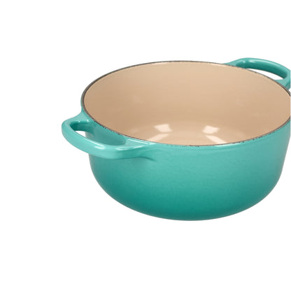 LeCreuset - Asar- / Cacerola Signature redonda Azul Caribe 20cm 2,4l