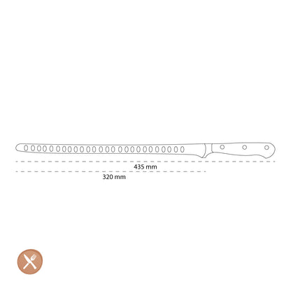 Wusthof - Cuchillo Salmón Clásico con agujeros 32 cm