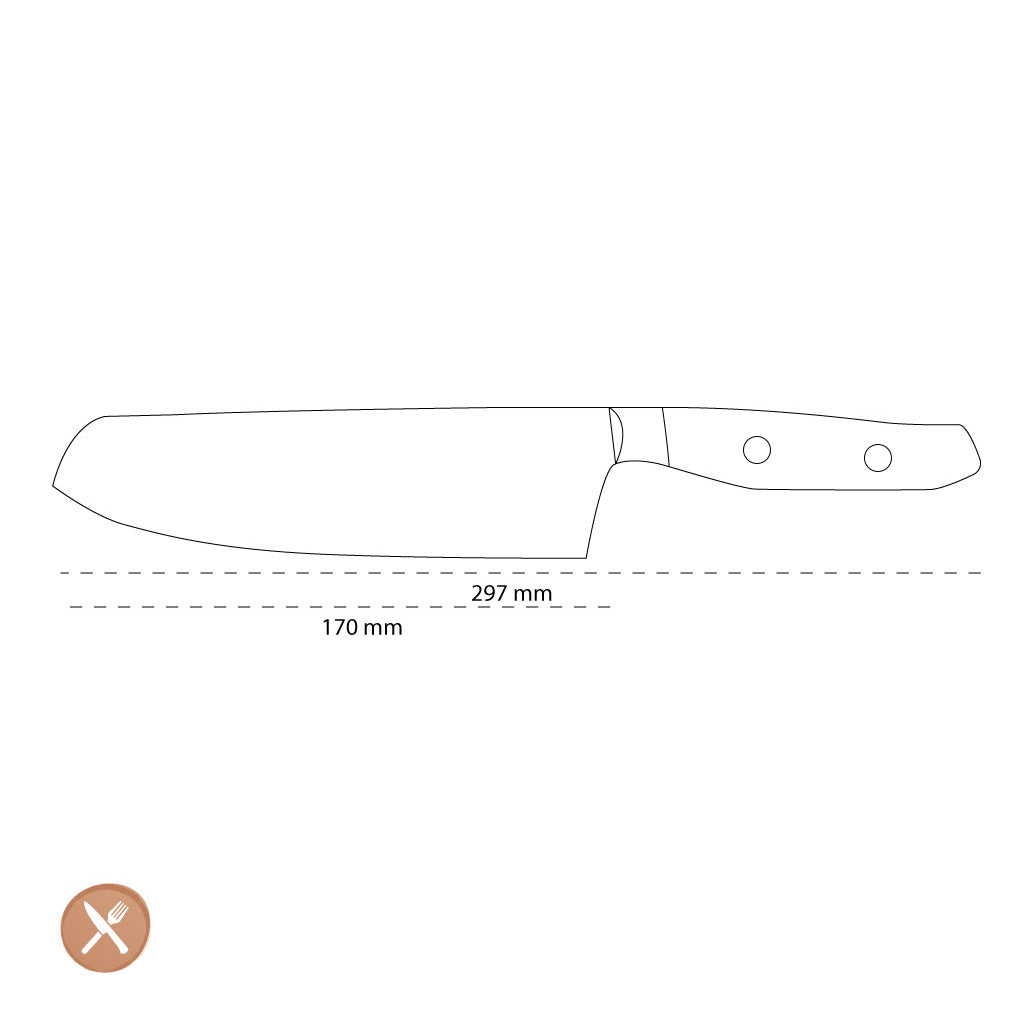 Wusthof - Amici Santoku con hoyuelos 17 cm