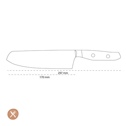 Wusthof - Amici Santoku con hoyuelos 17 cm