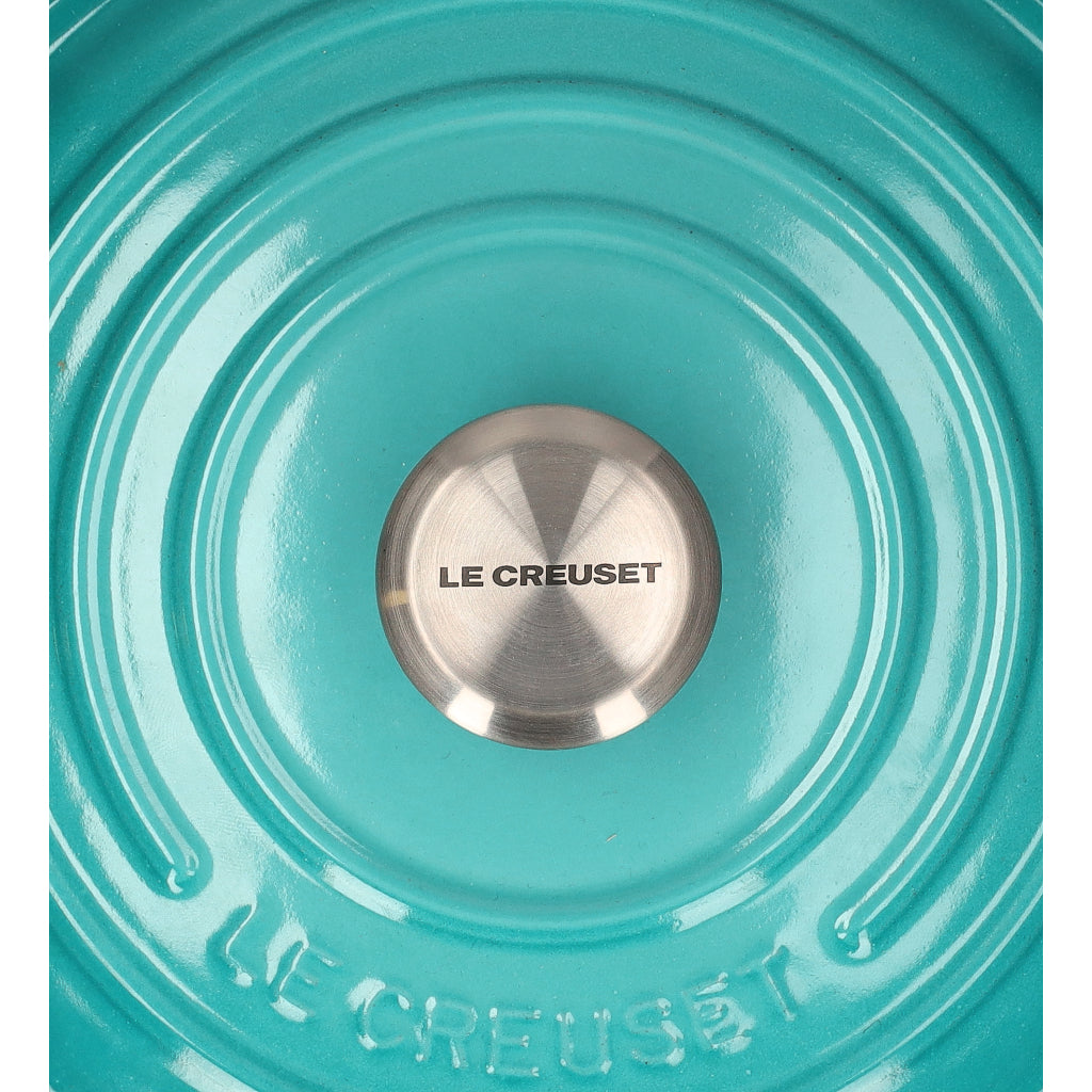 LeCreuset - Asar- / Cacerola Signature redonda Azul Caribe 20cm 2,4l