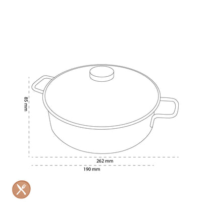 Demeyere - Apollo 7 Cacerola baja 28 cm con tapa de cristal