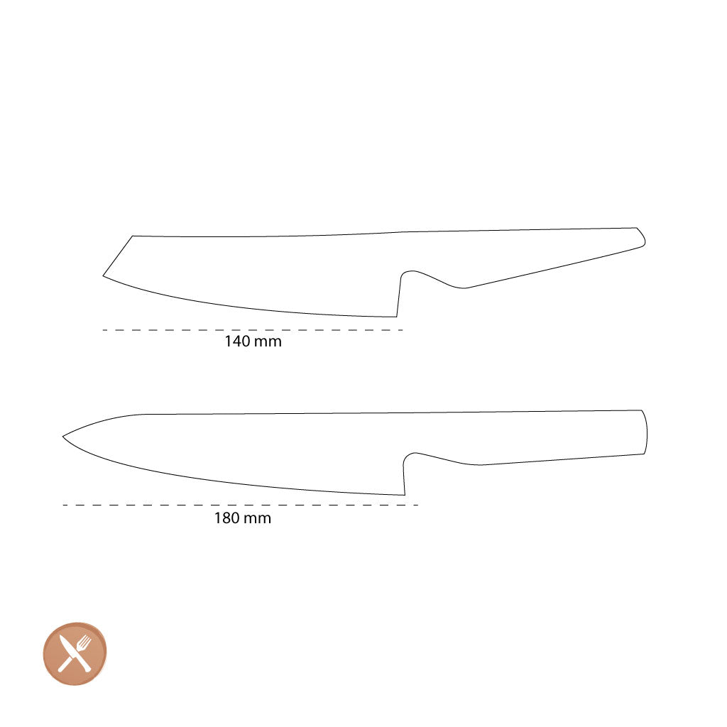 Global - Cuchillo Chef + Cuchillo Vegetal G-7805