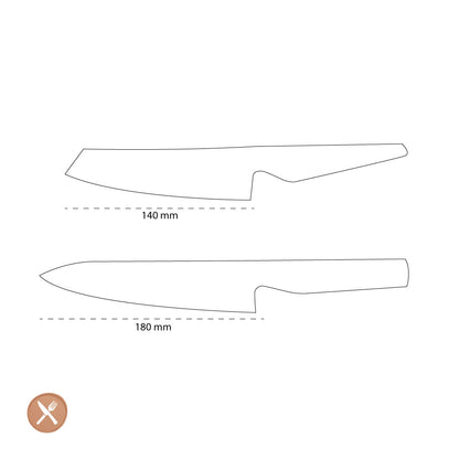 Global - Cuchillo Chef + Cuchillo Vegetal G-7805