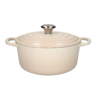 LeCreuset - Asar- / Cacerola Signature redonda Merengue 20cm 2,4l