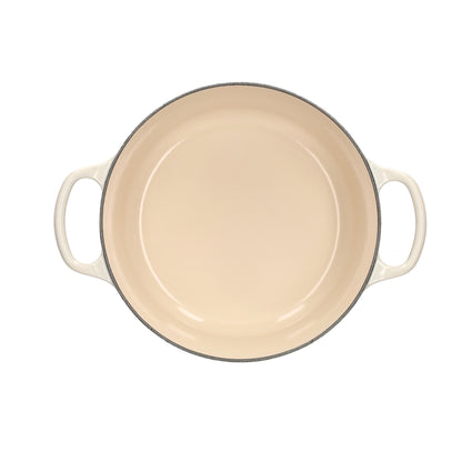 LeCreuset - Asar- / Cacerola Signature redonda Merengue 24cm 4,2l