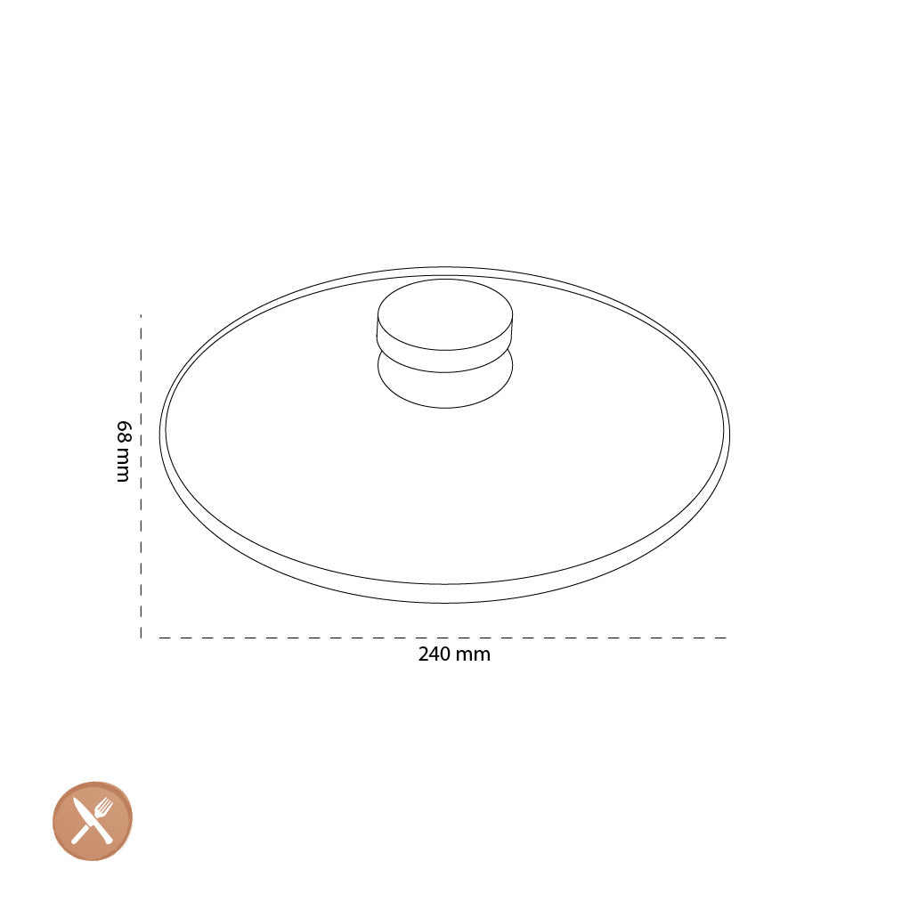 Demeyere - Tapa de cristal 24 cm.