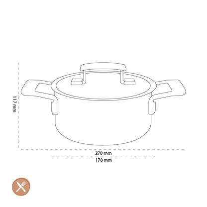 Demeyere - Industry 5 Casserole avec couvercle 16 cm