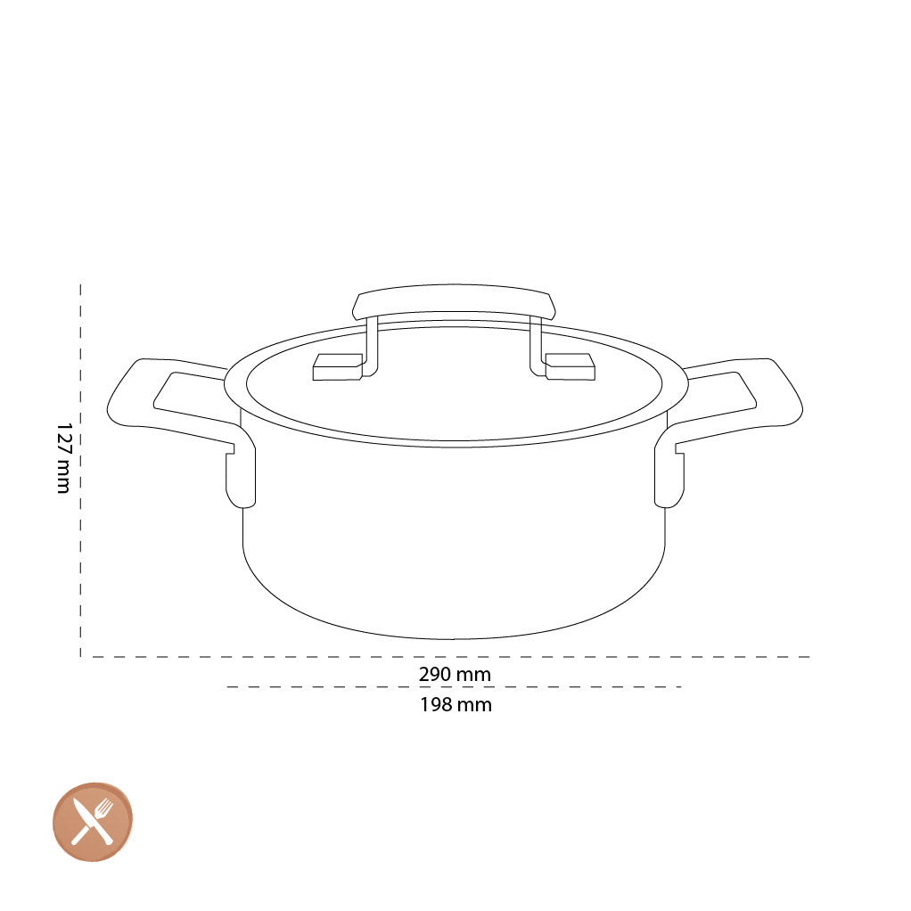 Demeyere - Cacerola Industry 5 con tapa 18 cm