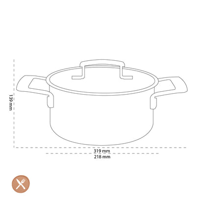 Demeyere - Cacerola Industry 5 con tapa 20 cm