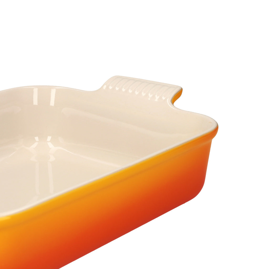 LeCreuset - Plat à four rectangulaire Orange-rouge 32x24cm 3,1l