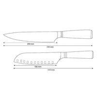 Shinrai Knives - Ensemble de 2 couteaux Damas Micarta Jewels - Couteau de chef + Santoku
