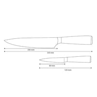 Cuchillos Shinrai - Juego de 2 cuchillos con estampado de Damasco: cuchillo de chef y cuchillo para pelar