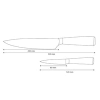 Cuchillos Shinrai - Juego de 2 cuchillos de ónix epoxi con estampado de Damasco: cuchillo de chef y cuchillo para pelar