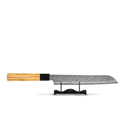Shinrai Japón - Cuchillo para pan Takumi Kaza Damasco 20 cm