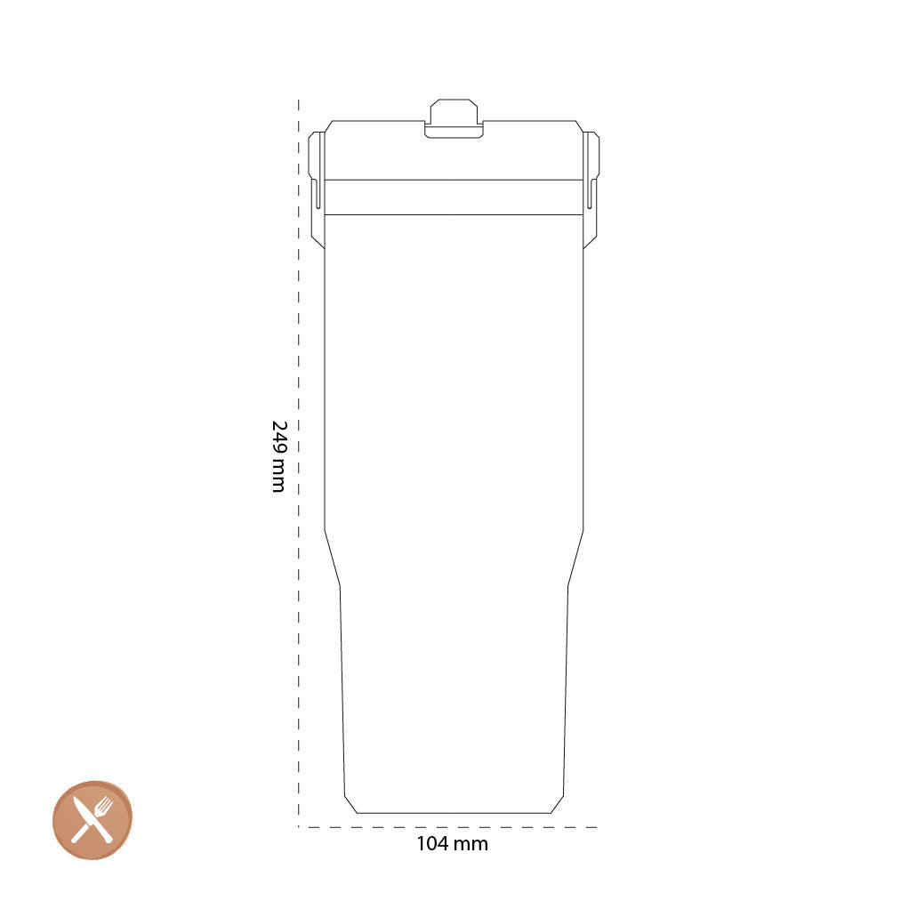 stanley - Vaso con pajita abatible IceFlow™ de 0,89 l de carbón