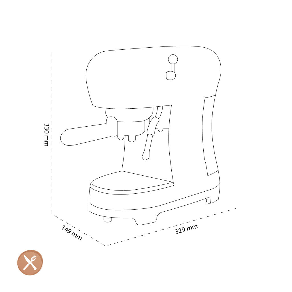 smeg - Máquina de café expreso | Rojo | Década de 1950 | Cafetera espresso manual