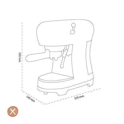 smeg - Máquina de café expreso | Rojo | Década de 1950 | Cafetera espresso manual