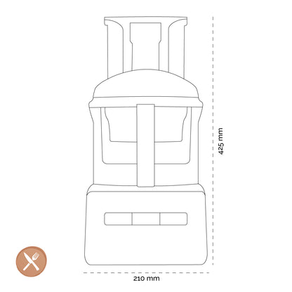 Magimix - Robot de Cocina CS 4200 XL Cromo Mate