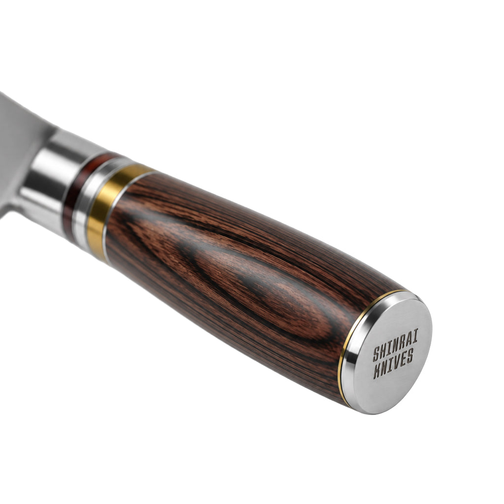 Shinrai Knives - Ensemble de 2 couteaux Damas Micarta Jewels - Couteau de chef + Nakiri