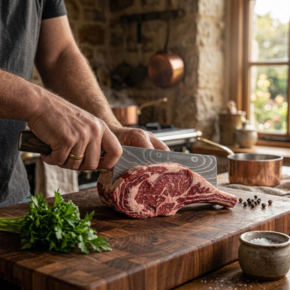 Shinrai Japan - Cuchillo Chef Chino Estampado Damasco 18 cm
