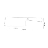 Shinrai Japan - Cuchillo Chef Chino Estampado Damasco 18 cm