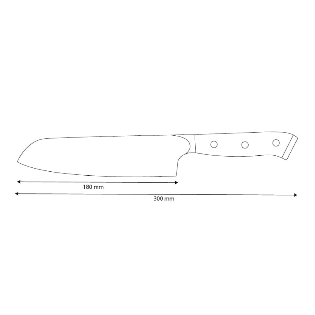 Shinrai Japón - Cuchillo Santoku Damasco Serie Eclipse 18 cm