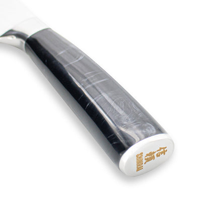 Époxy Onyx Imprimé Damas Japonais - Couteau Santoku (18cm)