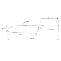 Epoxi Ónix Estampado Damasco Japonés - Cuchillo Santoku (18cm)