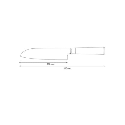 Damasco Martillado BR Damasco Santoku 18 cm