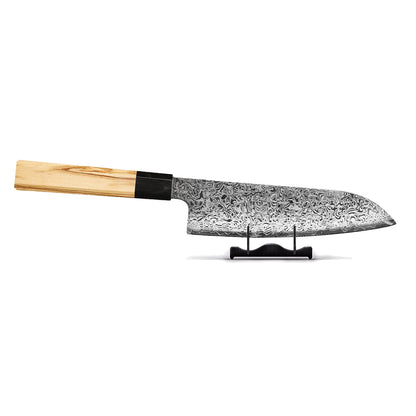 Shinrai Japón - Cuchillo Santoku Takumi Kaza Damasco 18 cm