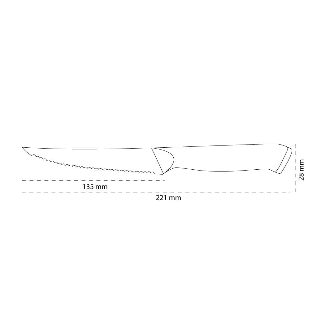 Shinrai Japan - Cuchillo para carne Damasco Serie Eclipse 13 cm