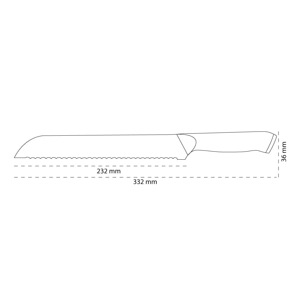 Shinrai Japan - Cuchillo para pan Damasco Serie Eclipse 20 cm