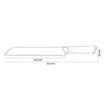 Shinrai Japan - Cuchillo para pan Damasco Serie Eclipse 20 cm