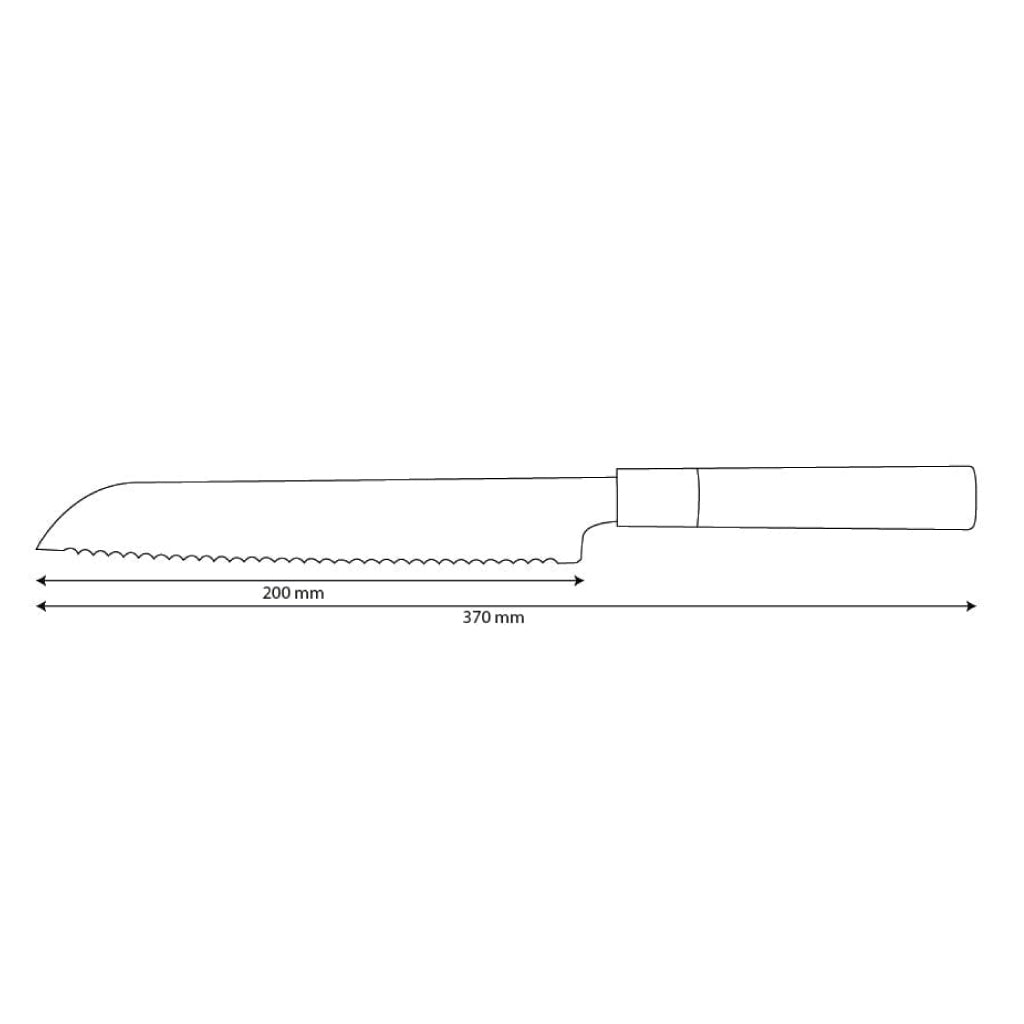 Shinrai Japón - Cuchillo para pan Takumi Kaza Damasco 20 cm